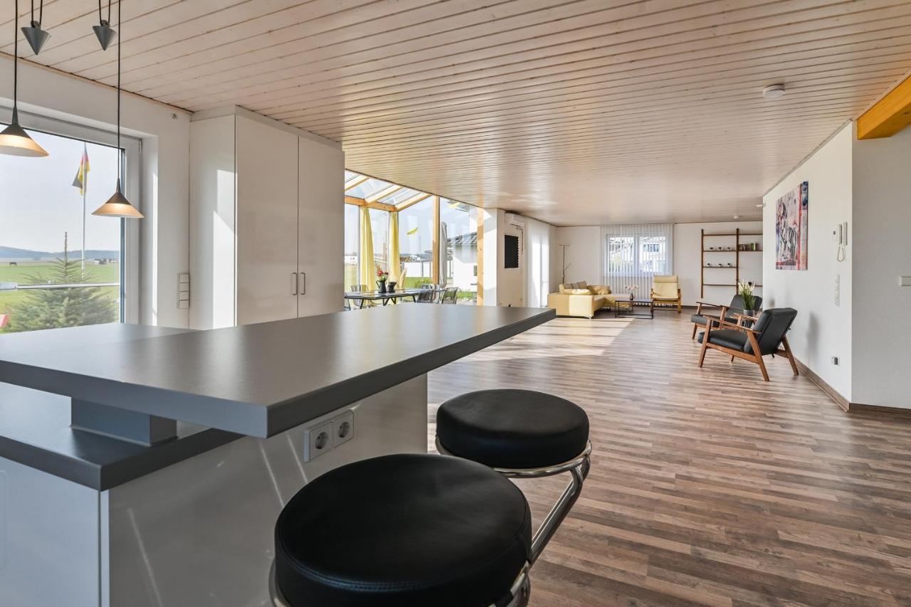 Ruhige Ferienwohnung Mit Panoramablick Ingoldingen Bagian luar foto