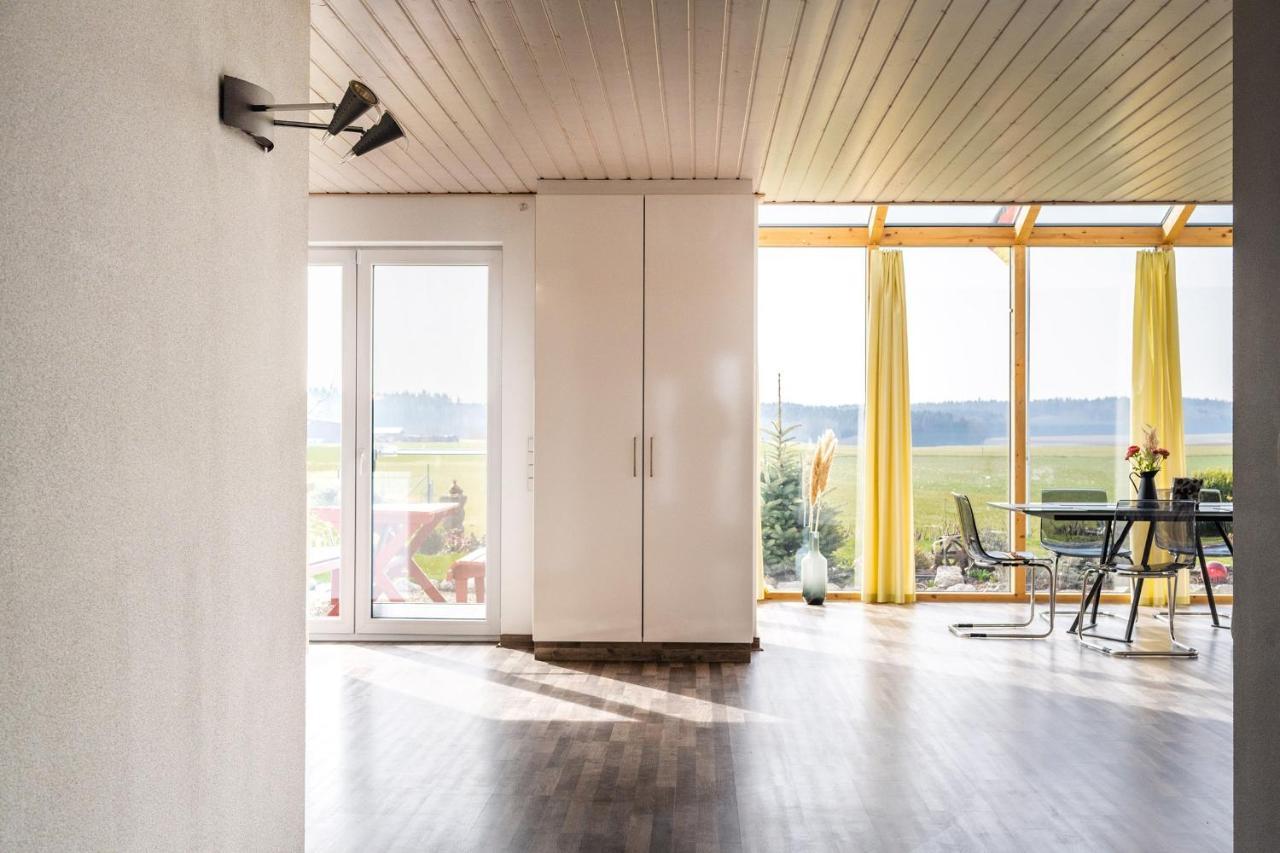 Ruhige Ferienwohnung Mit Panoramablick Ingoldingen Bagian luar foto
