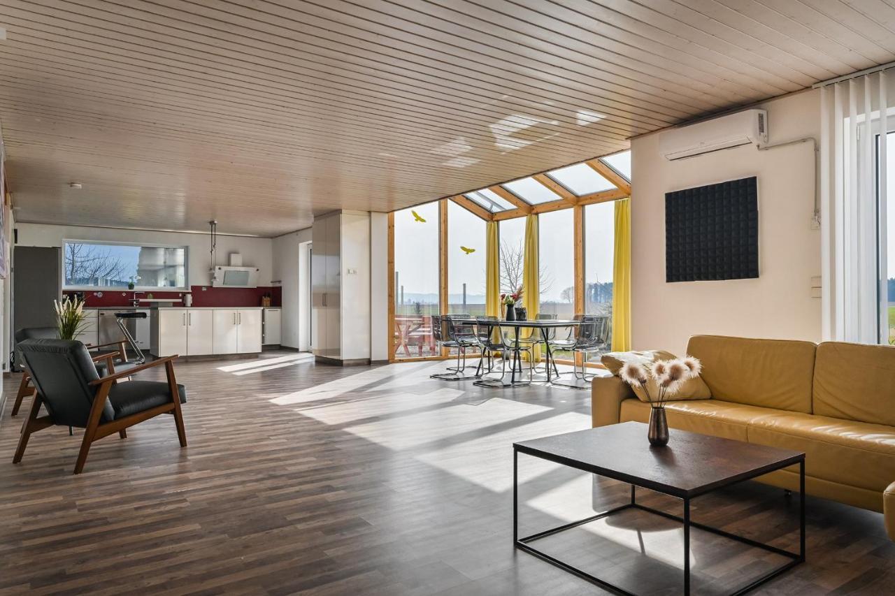 Ruhige Ferienwohnung Mit Panoramablick Ingoldingen Bagian luar foto
